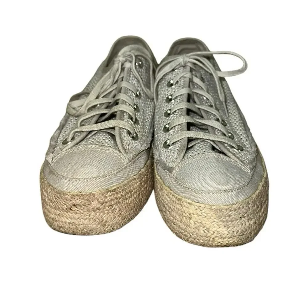 Converse Gray Knit Espadrille Platform Sneakers Women's‎ 8.5